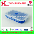 Portable collapsible silicone lunch boxes for outdoor and canteen
